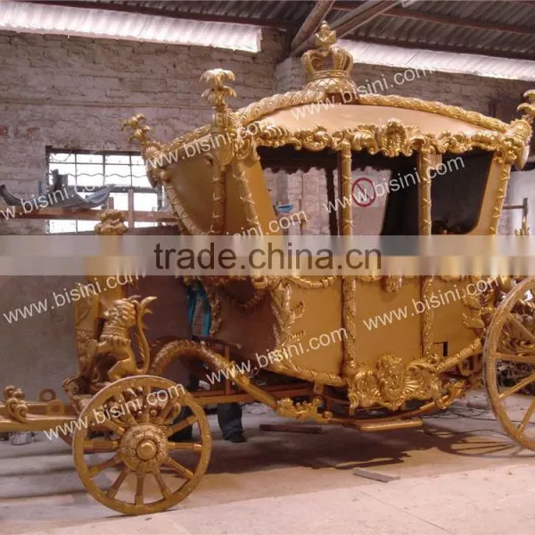 2017 New Royal Golden Cinderella Pumpkin Horse Carriage Celebration Wedding Carriage (BG11-M053) photo-2