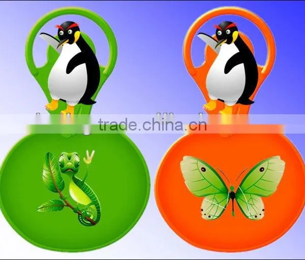 Cartoon Embossed Kids Snow Glider/plastic Snow Sled/snow Sledge/Kids Snow Skis