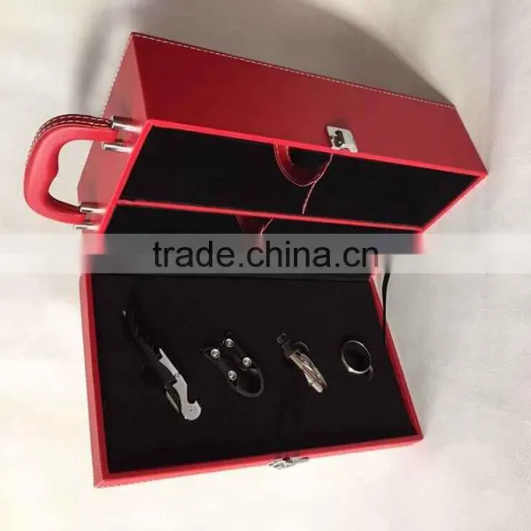 K0592-4PU Leather Wine Gift Box 2bottles photo-2