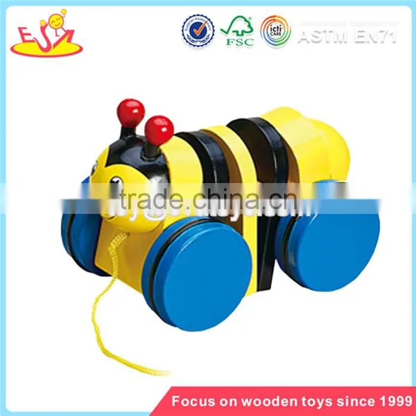 Wholesale Fashion Wooden Children Pull Zebra Car Toy Best Design Wooden Pull Zebra Car Toy W05B039 photo-2