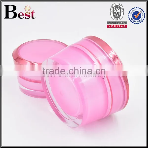30g Fancy Pink Cosmetic Cream Jar Cute Round Acrylic Cream Jar for Skin Care photo-6