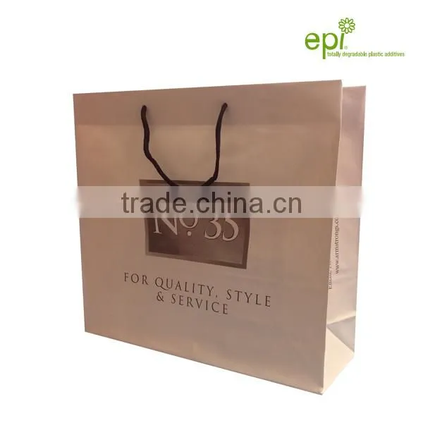 Hot Fashion Cotton Rope Handle Plastic Carrier Bag photo-2