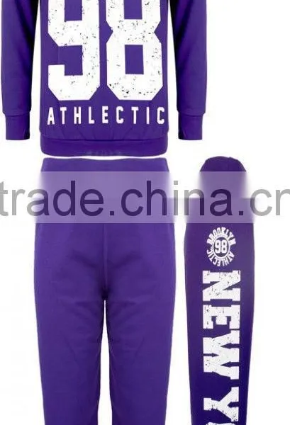 NEW LADIES New York 98 Athlectic Sweat Tracksuit JOGGERS SET GYM SUIT photo-2