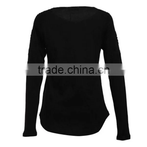 New Design Fashion Cotton Knitting Cotton Long Sleeves Fabric Combination Direct Manufacturer High Quality Skirt Matching Blouse photo-4