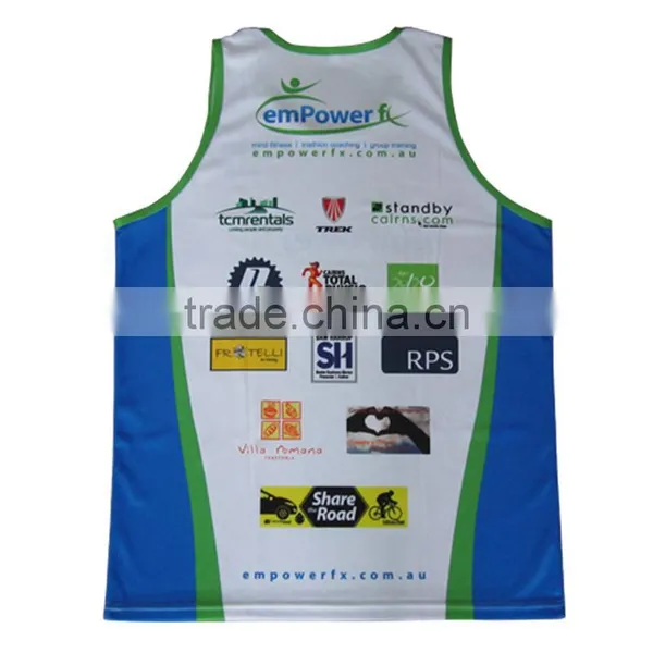 Kroad China Wholesale Marathon Sublimated Running Singlet Custom Design for Men photo-2