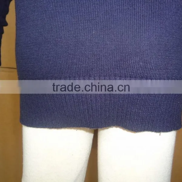 2016 Kids Navy Blue Hand Knitted Elbow Patche Sweaters for Babies photo-4
