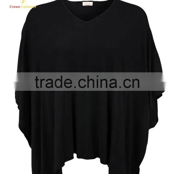 Fashion Knitted Pattern Cashmere Poncho Wraps Sweater Design photo-5