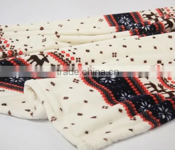 Christmas Decor Moose Pattern Printed Sherpa Blankets photo-2