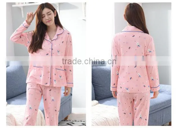 Ms Age Season Cardigan Pajamas Women Long Sleeve Cotton 2017 New Leisurewear Suit Factory Wholesale Casual and Comfortable photo-6