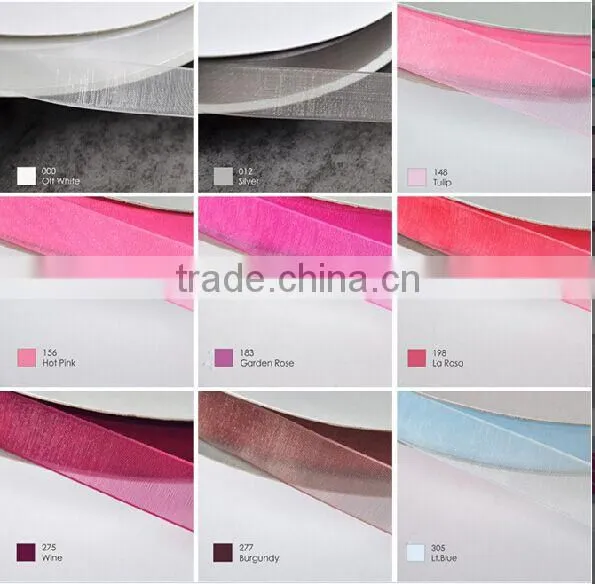 Hi-ana Ribbon 102 Galloon Silk Sheer Organza Ribbon for Gift Packaging Beautiful Wedding Organza Ribbon Decorative Ribbon photo-2