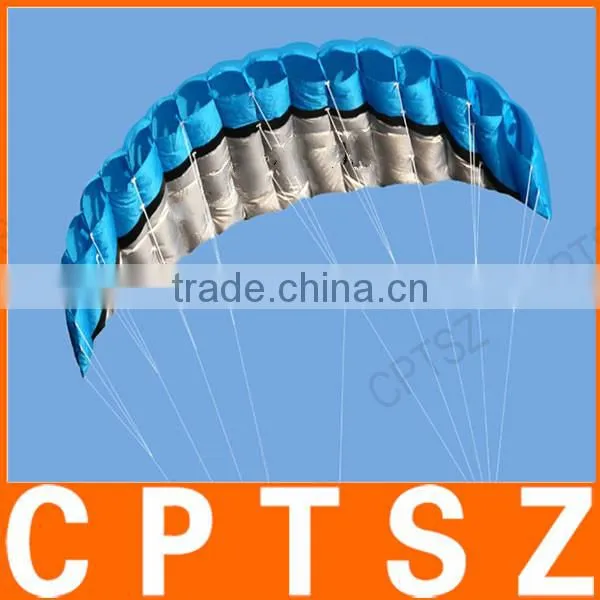 Outdoor Sports 2.5m Power Soft Kite Dual Line Stunt Parafoil Kite With Handle 30m Line