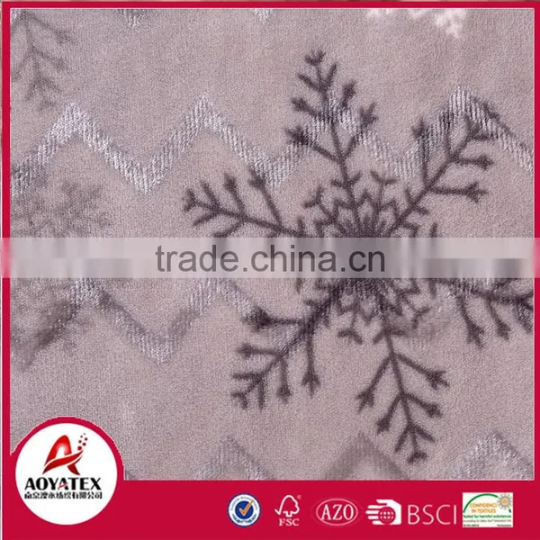 100 Polyester Christmas Snowflake Design Printed Flannel Fleece Blanket photo-3