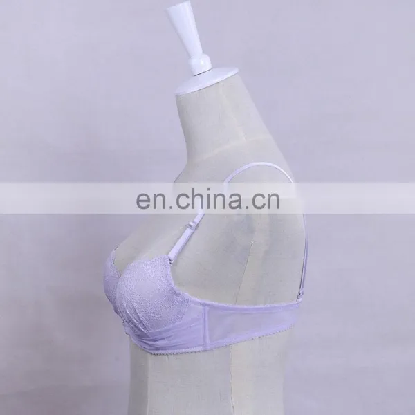 China Factory Comfortable Light Purple Padded Push Up Young Lady Bra photo-3
