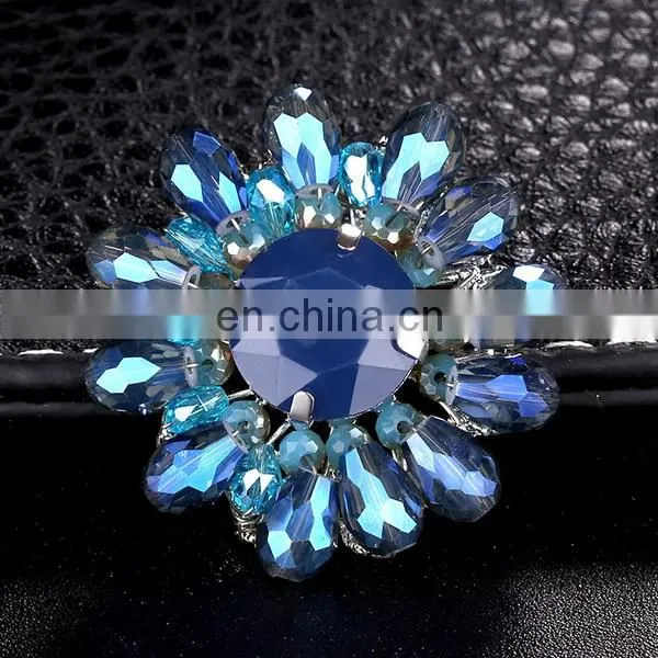 Top Crystal Glass Sparkling Women Brooch Fashion Jewelry 6 Colors Wholesale photo-6