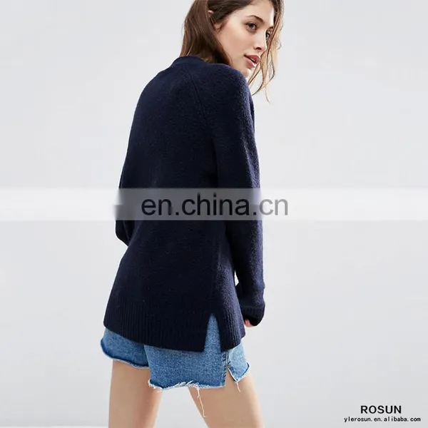 V-neckline Split Sides Knitted Top Fashion Winter Cardigan Sweaters photo-2