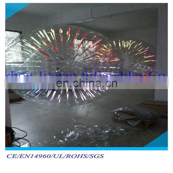 Fluorescence Light Inflatable Zorb Ball, Soccer Zorb Ball for Night Sports