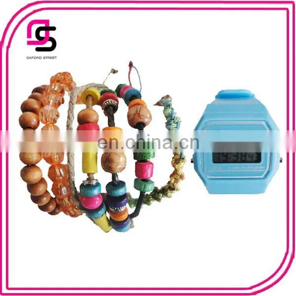 Jewelry Set Promotional Cheap Stock 1.5usd Silicone Smart Led Watch