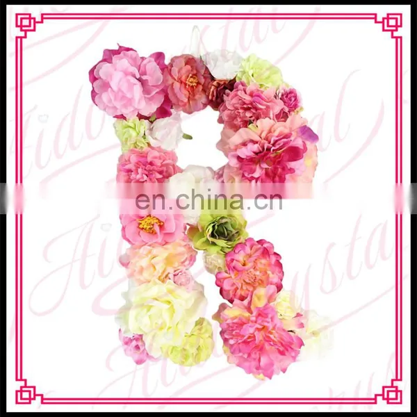Aidocrystal Handmade Artificial Flower Letter Wall Decorative Wall Hanging Art and Craft photo-4
