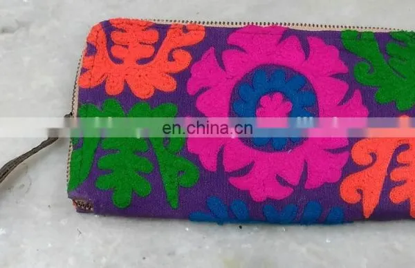 Banjara Clutch Bags For Ladies Jaipur Fine Sujani Embroidery Color Full Worked,Handcrafted Designer Wholesale Gujarati Bags photo-2