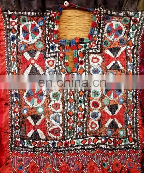 Indian Vintage Thread Beads Embroidery Neck Yoke- Ethnic Banjara Yoke Neck Patch photo-2