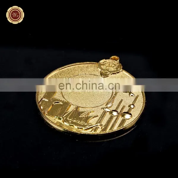 WR China Manufacturer Custom 3D Metal Medal Quality Creative Building Medal Design With Ribbon