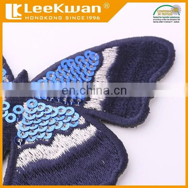 Butterfly Design Embroidery Patches, Full Color Sequin Patch photo-2