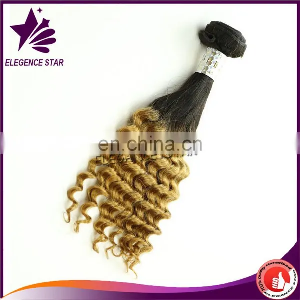 Unprocessed Wholesale Virgin Brazilian Curly Hair Extension Blonde Deep Wave Hair Weft photo-4