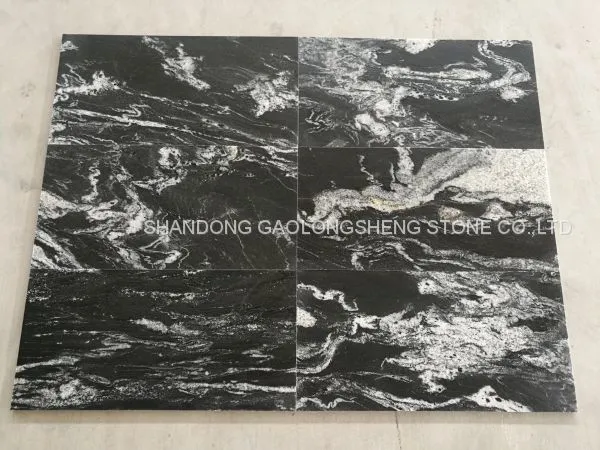 Black Landscape Granite,Royal Ballet,Negro Santiago Granite,black Waves Granite,black Granite Wall Pavings photo-3