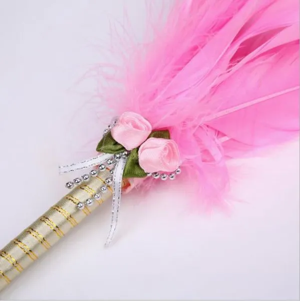 Unique Pink Feathers Top Signature Pen With Elegance Design for Wedding/advertisement Gift photo-4