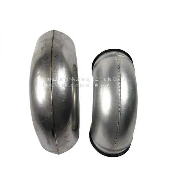 HVAC Spiral Pipe Ends Laser Welded Ducting Stainless Steel Bends