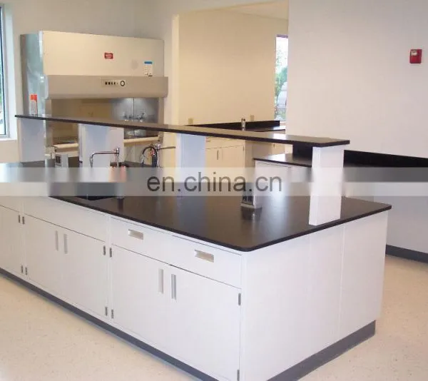 CE School Furniture Lab Island Table Bench With Sink and Reagent Shelf photo-6