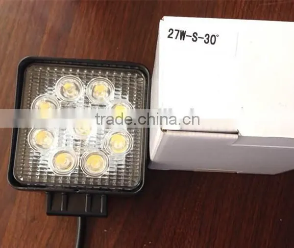 27W LED Work Light, Epistar LEDs Work Light, Offroad Driving Light,square Looks photo-3