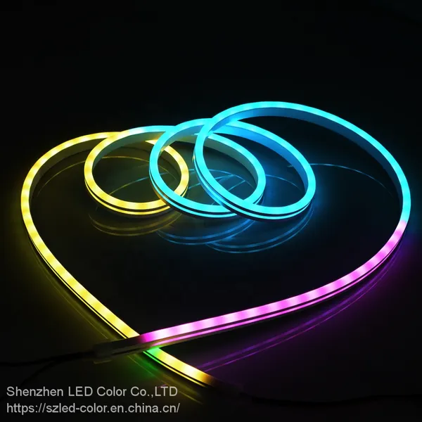 DC5V 12v 10mm 6*13mm 270 Degree Flex Neon Led Strip Light Digital Rgb IP67 Waterproof Neon Tube Led Strip photo-5