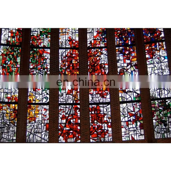 Architectural Stained Glass Art Window Panels Decorative Glass Low Prices Custom Pattern Stain Church Glass photo-2