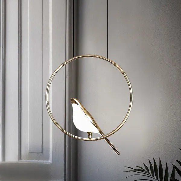 Postmodern New Design Art Metal Bird Led Pendant Lights For Dining Room Table Kitchen Bar Hanging Lamp Home Deco Fixtures photo-3