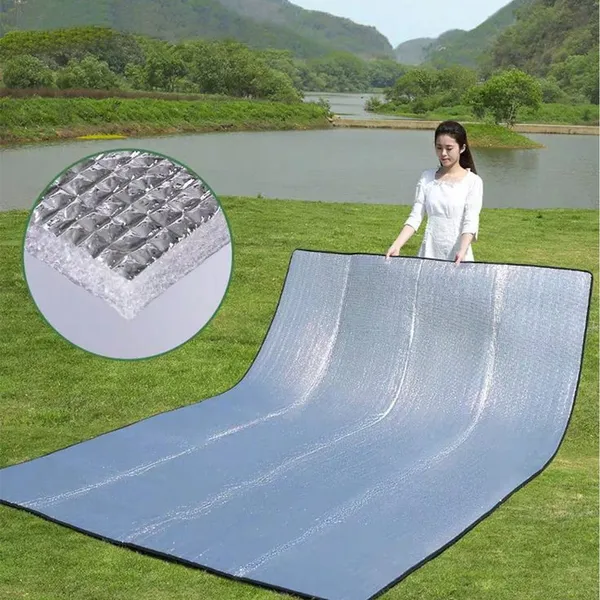 Wholesale Waterproof Picnic Blanket - 200x200cm Oversize Plush Mat With Aluminum Layer - Foldable & Lightweight (0.95kg) photo-4