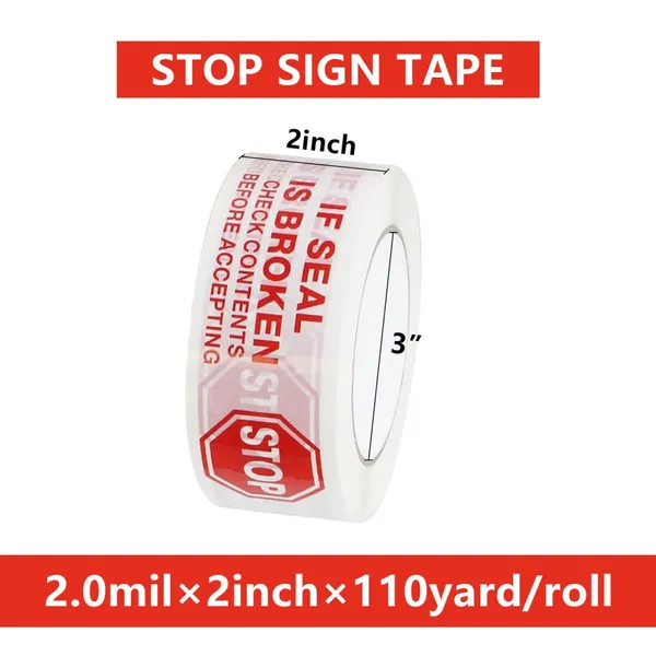 USA Wholesale Strong Adhesion Good Quality Water Activated Fragile Adhesive Tape And Stop And Color Stripe Warning Tape