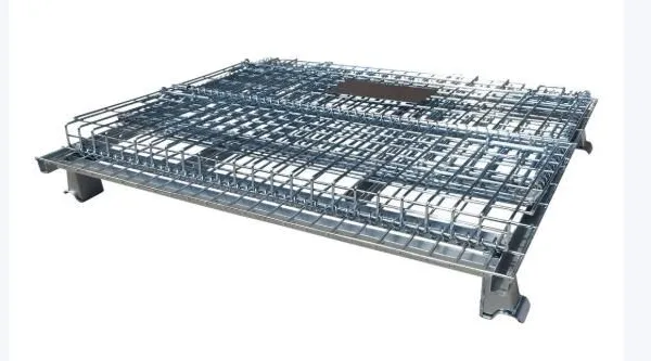 Storage Storage Metal Foldable Pallet Steel Wire Mesh Warehouse Cage Stillage photo-5