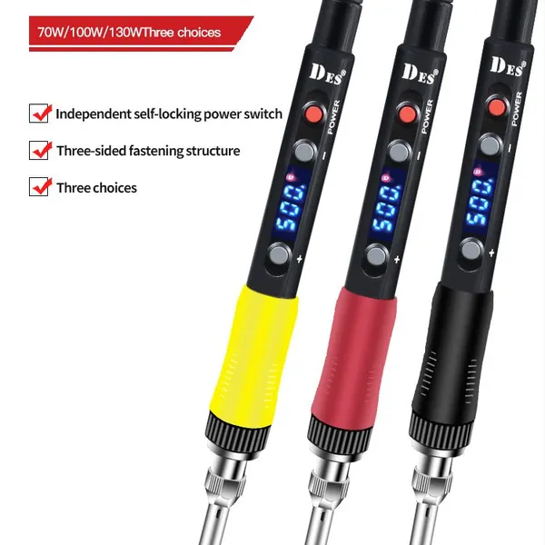 DES S70/S100/S130(70/100/130W) Digital Soldering Iron | 3s Fast Heating, Precise Temp Control, ESD Safe, Smart Energy-saving Sleep photo-2