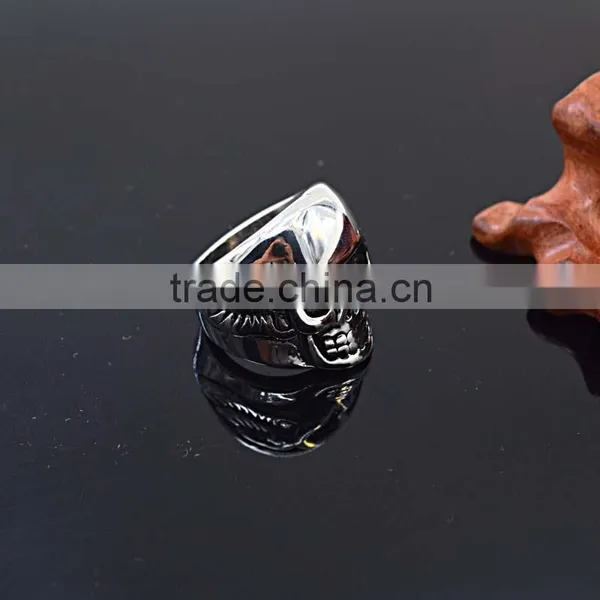 Newest Titanium Silver 316l Stainless Steel Rings for Men Skull Rings photo-5