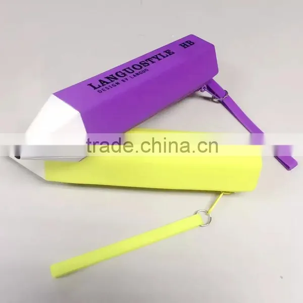 Multi Color Silicone Pencil Case Pen Bag photo-2