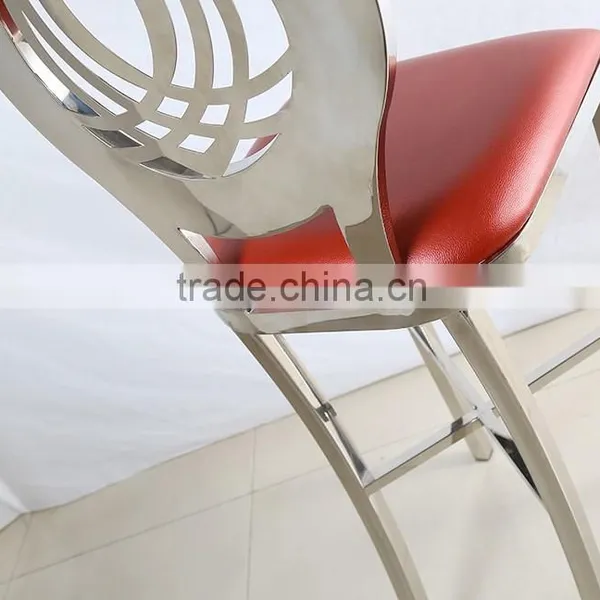Round High Back Stainless Steel Bar Chair photo-5