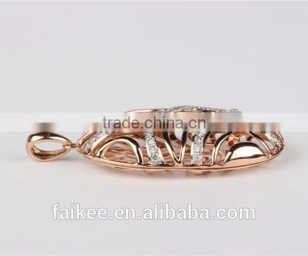 Top Sale Gold Pendant Designs Beautiful 925 Sterling Silver Jewelry Gold Plated Dubai Pendant Necklace photo-5