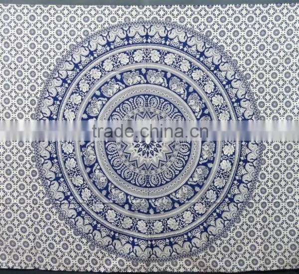 Jaipur Cotton Printed Bed Sheets Mandala Tapestry photo-4