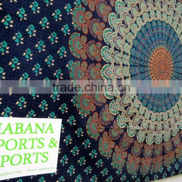 Bohemian Bedsheet Hippie 100% Cotton Gypsy Mandala Tapestry Tapestries Mandala Round Tapestry photo-4