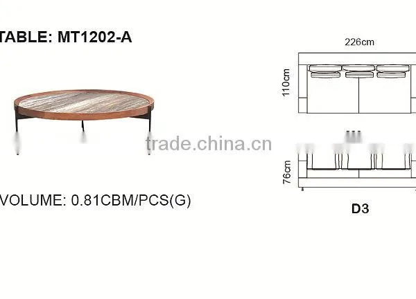 2015 Modern Design Leather Sofa Top Grain Leather Furniture Living Room MS1205 photo-3