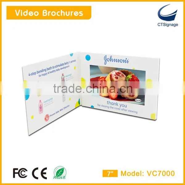 Custom 7 Inch Tft Lcd Screen Sexy Video Brochure Greeting Business Cards Vc7000 photo-5