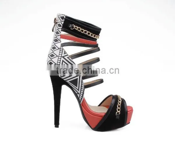 2016 New Summer Sandals Fashion Open Toe High Platform High Heel Women Shoes Fancy Sandals Lady photo-2