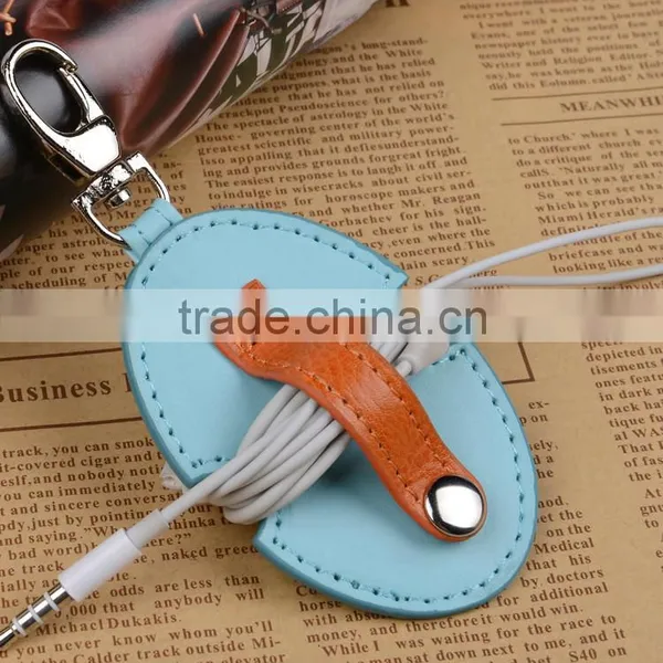 Promotional Leather PVC Earphone Cabel Winder Organizer in Low Price photo-4