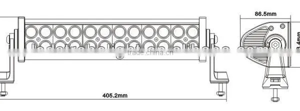 72W Epistar LED Offroad Light Bar Jeep Motorcycle Headlight Driving Light Bar photo-5